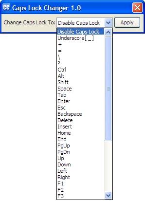 main window with options